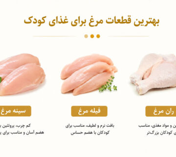 بهترین قطعات مرغ برای غذای کودک